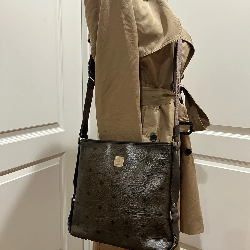 MCM Brown Leather Crossbody Bag - Picture 14 of 14